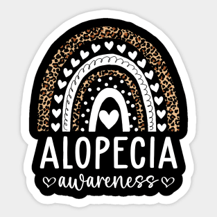 Alopecia Areata Awareness Rainbow Month Sticker